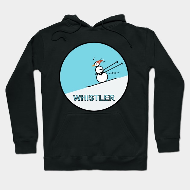 Frosty the Snowman skiing in Whistler. Hoodie by Musings Home Decor